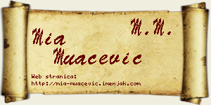 Mia Muačević vizit kartica